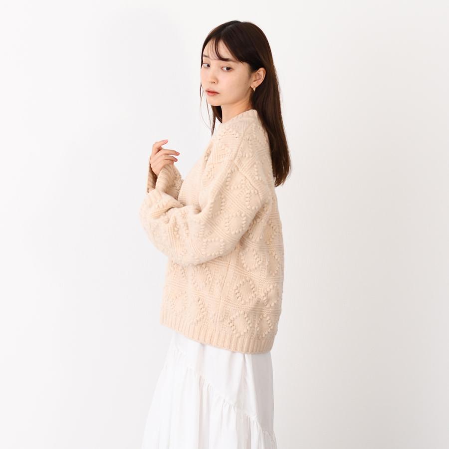 GANNI（ガニー） ニット トップス セーター WOOL COTTON BUBBLE O-NECK