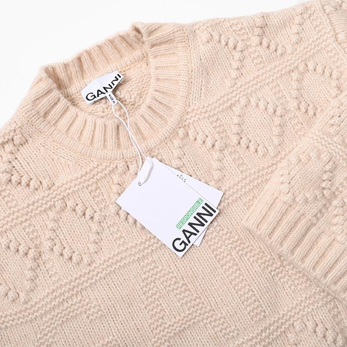 ❤️専用【美品】GANNI ガニー ホワイト　モヘア ニット GANNI（ガニー） ニット トップス セーター WOOL COTTON BUBBLE O-NECK