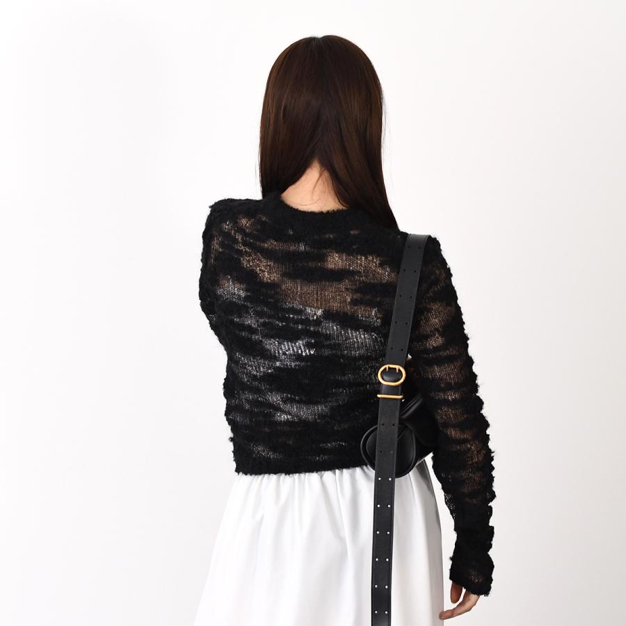 Ganni ガニー ポプリン カーディガン ブラック GANNI（ガニー） ニット トップス カーディガン ALPACA MOHAIR BOUCLE