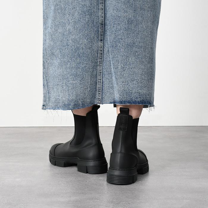 GANNI 黒 ロング ラバー ブーツ ⭐︎ ganni ラバーブーツ ラバーブーツ | GANNI (Women/大きいサイズ