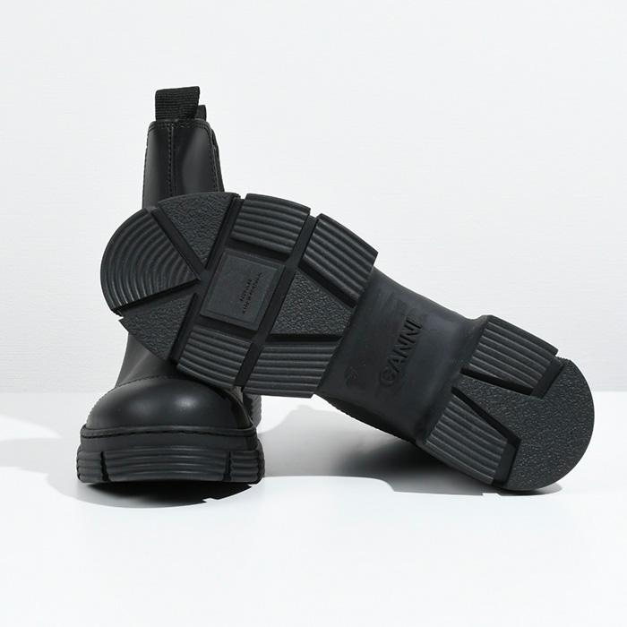 新品 GANNI フロントジップ レザーアンクルブーツ 厚底　ラバーソール 新品 GANNI フロントジップ レザーアンクルブーツ 厚底 ラバーソール