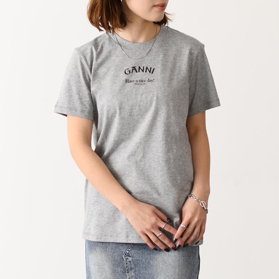 GANNI ガニー リラックス ネック T シャツ トップス T3561 レディース 