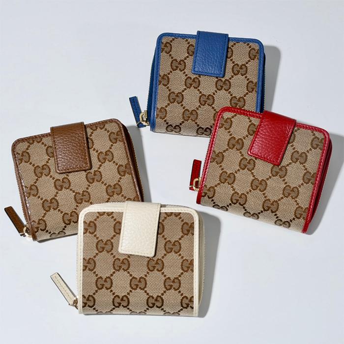 グッチ Gucci モノグラム 二つ折り 財布 ラウンド ジップ ファスナー キャンパス レザー Red レッド Brown ブラウン White ホワイト Blue ブルー ky9lg Gucci Msr セレクトショップ Felice Yahoo 店 通販 Yahoo ショッピング