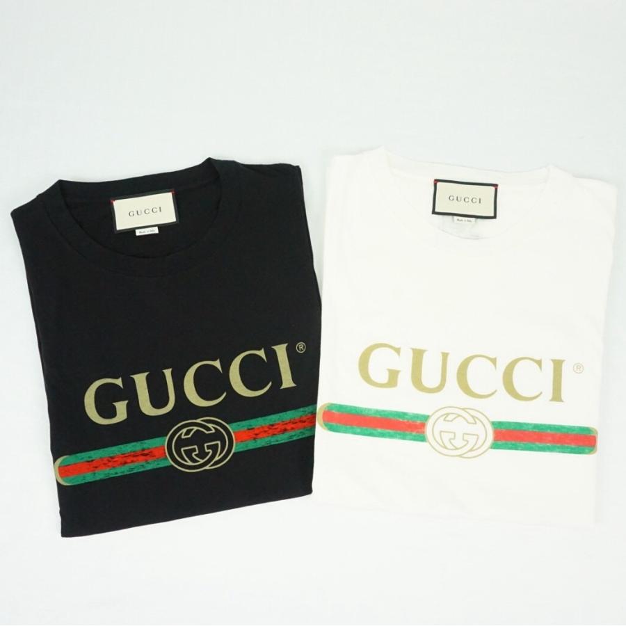 Gucci グッチ Tシャツ T Shirts ロゴ コットン ダメージ加工 Black ブラック White ホワイト メンズ レディース ユニセックス Gucci Tshirtv セレクトショップ Felice Yahoo 店 通販 Yahoo ショッピング