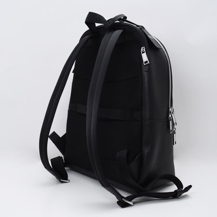 未使用級 HUGO BOSS 本革リュック HB-449 黒 PC収納 イタリア HUGO BOSS（ヒューゴ・ボス） バッグ リュック ZAIR S BACKPACK