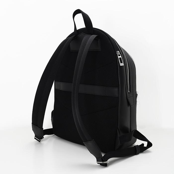 BOSS リュック BOSS - Faux-leather backpack with reflective details - Black