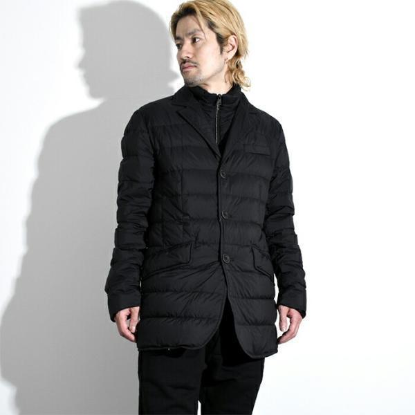 HERNO（ヘルノ） ダウンジャケット ダウン PI001ULE192889 メンズ ブラック 2WAY ブレザー スリムフィット ギフト ...