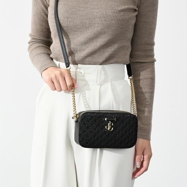 JIMMY CHOO ジミーチュウ バッグ JCロゴ付き レザー ショルダーバッグ