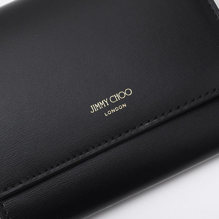 JIMMY CHOO / 3つ折り財布/レザー/BLK/レディース// JIMMY CHOO（ジミーチュウ） 財布 ウォレット MARINDA マリンダ 三