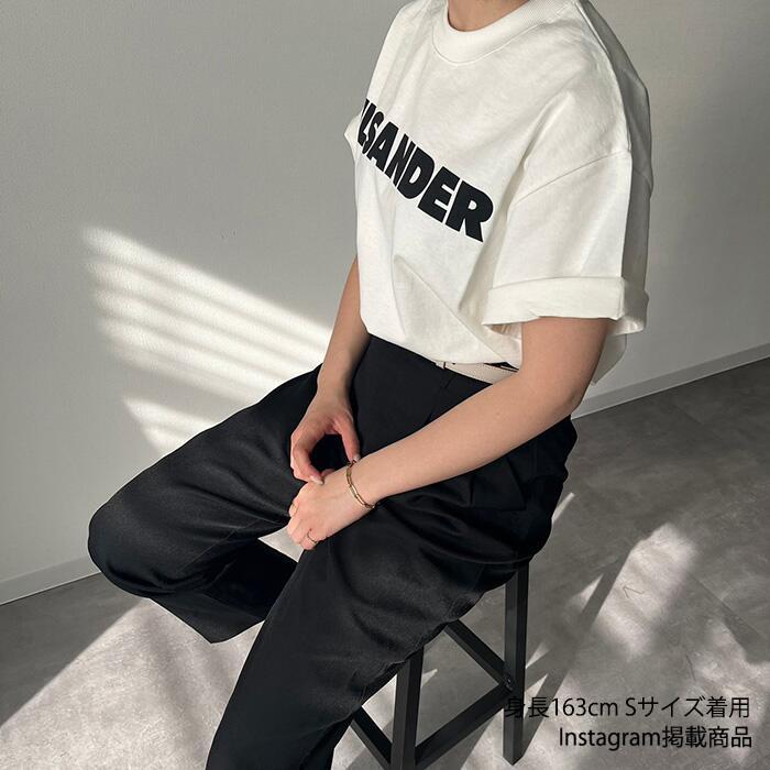 JILSANDER ジルサンダー オーバーサイズ ロゴ コットン Tシャツ ロゴT レディース WHITE ホワイト J02GC0001 J45148  プレゼント オススメ｜selectshopfelice｜07