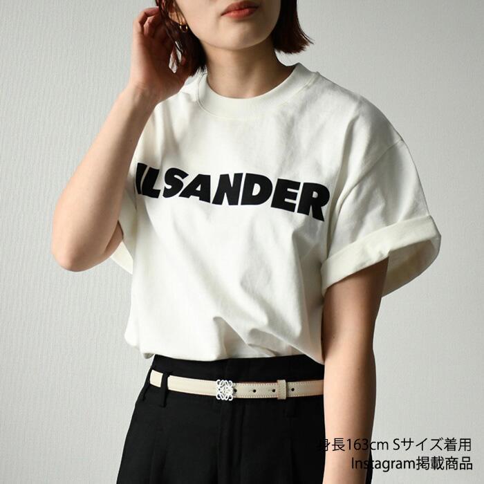 JILSANDER ジルサンダー オーバーサイズ ロゴ コットン Tシャツ ロゴT レディース WHITE ホワイト J02GC0001 J45148  プレゼント オススメ｜selectshopfelice｜05