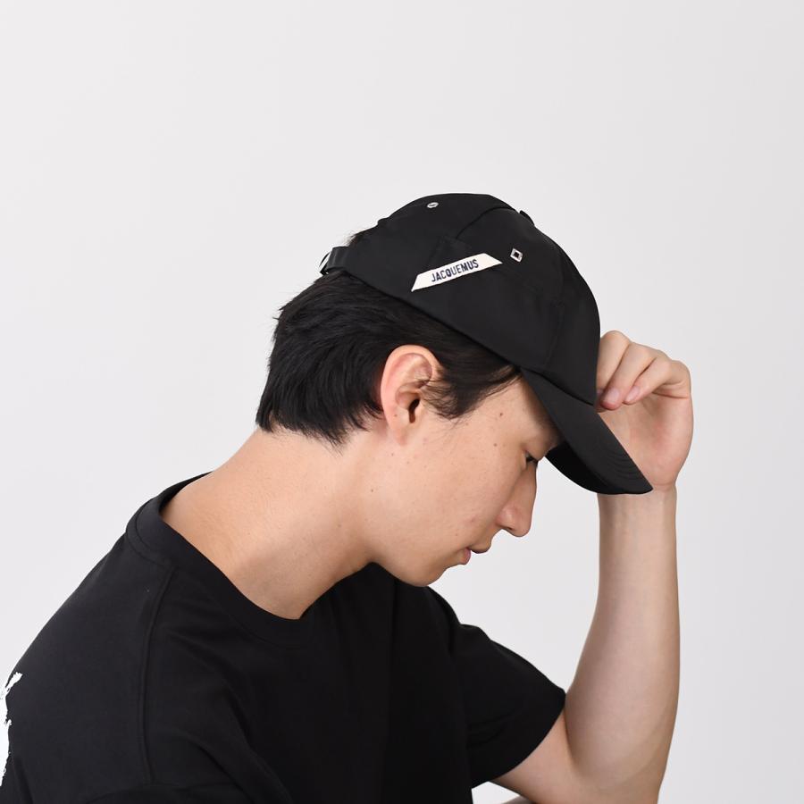 JACQUEMUS ブラック キャップ フリンジ加工 JACQUEMUS ブラック キャップ フリンジ加工 JACQUEMUS ブラック