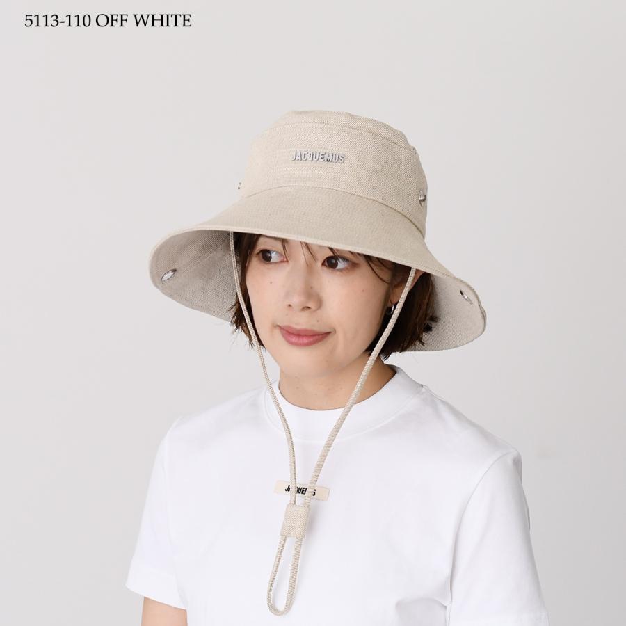 JACQUEMUS ホワイト バケットハット ジャックムス JACQUEMUS ジャックムス 帽子 ハット 223AC001 LE BOB GADJO