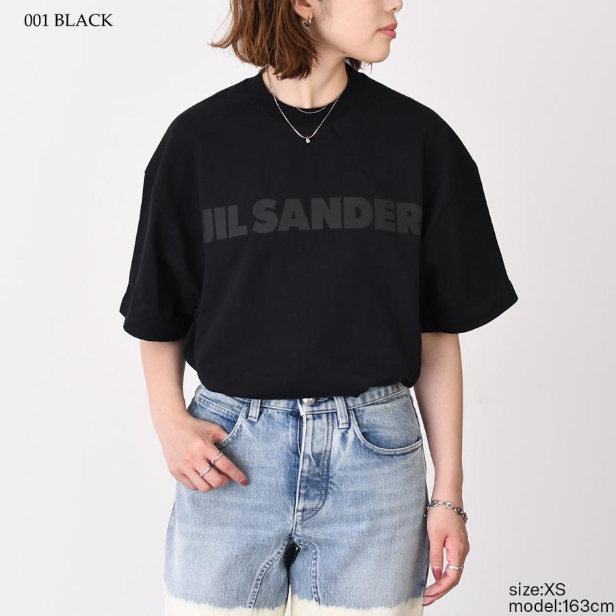 JIL SANDER+ ジルサンダー Tシャツ 黒 レディース XS JIL SANDER(ジル サンダー)｜【JIL SANDER＋】ロゴプリント