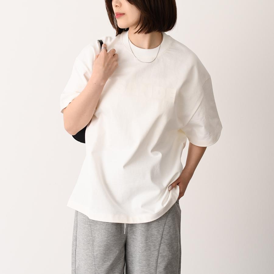 正規品　白ポーチ付き！　JIL SANDER 半袖ロゴTシャツ オリーブ JIL SANDER（ジルサンダー） トップス Tシャツ ロゴTシャツ J03GC0137
