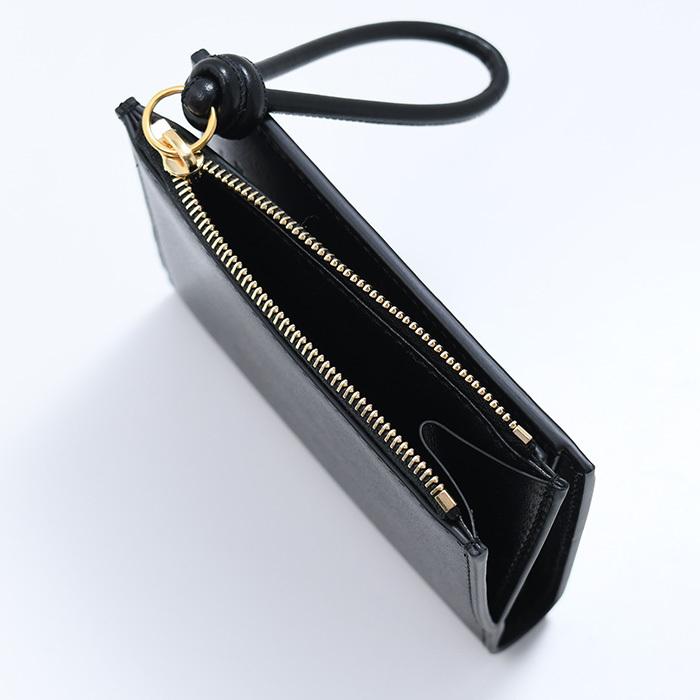 【jilsander】ブラック　二つ折り財布 SALE｜JIL SANDER ジルサンダー / カーフレザー 二つ折りジップ