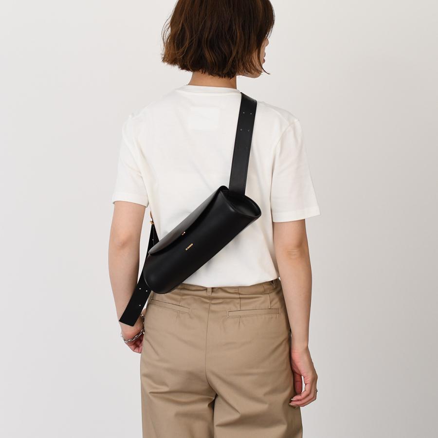 バッグ jilsander cannolo Jil Sander Cannolo snakeskin-effect Shoulder Bag | Black