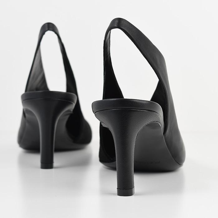 JIL SANDER レザー製ポインテッドパンプス Jil Sander ポインテッドトゥ フラットシューズ | ブラック