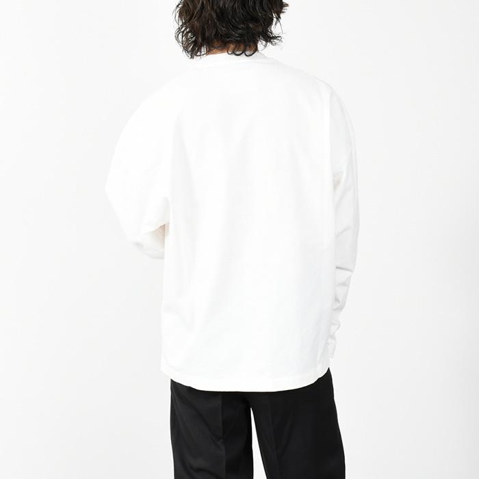 ジルサンダー メンズ 長袖Tシャツ J22GC0136 J45047 102 JIL SANDER JILSANDER ジルサンダー ロゴTシャツ トップス ロンT