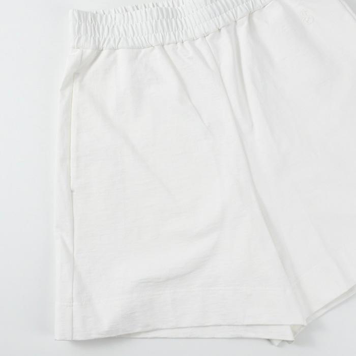 【美品】ジル・サンダー JIL SANDER ハーフパンツホワイトしわ加工あり JIL SANDER ジルサンダー （JIL SANDER） ロゴ コットン ハーフ