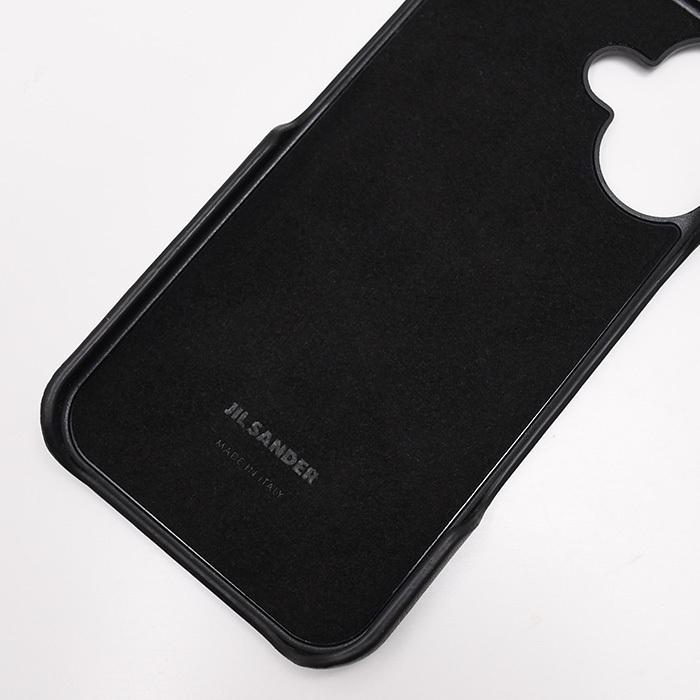 JIL SANDER レザー iPhoneケース ブラック JIL SANDER JILSANDER ジルサンダー iPhoneケース