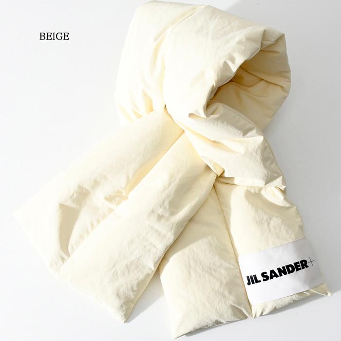 JILSANDER ジルサンダー ダウン マフラー ダウンスカーフ ロゴラベル