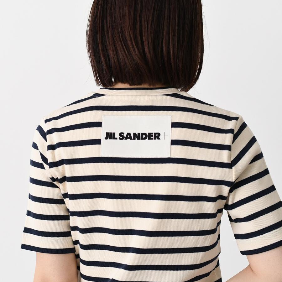 JIL SANDER＋ ボーダー Tシャツ 半袖 Sサイズ レディース JIL SANDER（ジルサンダー） Tシャツ トップス バックロゴラベル