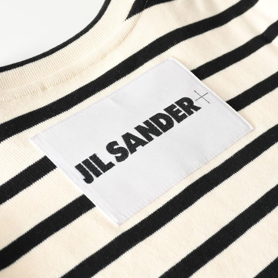 ジルサンダー プラス バックロゴ ボーダー Tシャツ サマーニット 半袖 JIL SANDER（ジルサンダー） Tシャツ トップス バックロゴラベル