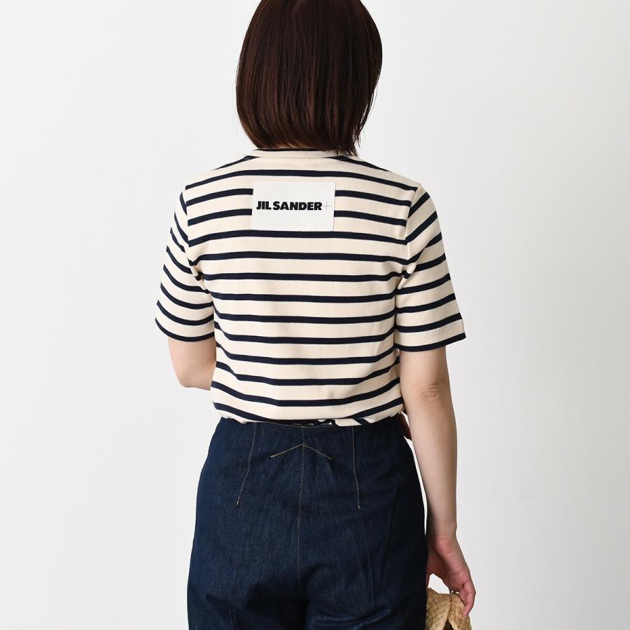 JIL SANDER＋ ボーダー Tシャツ 半袖 Sサイズ レディース JIL SANDER（ジルサンダー） Tシャツ トップス バックロゴラベル