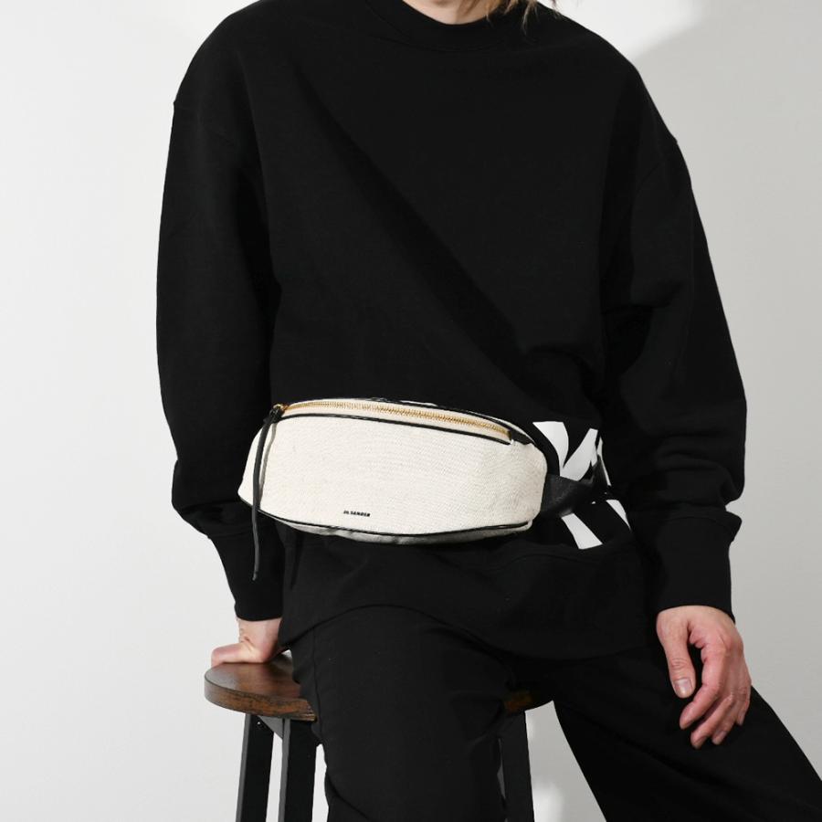 JILSANDER ジルサンダー ボディバッグ ロゴ キャンバス ベルトバッグ