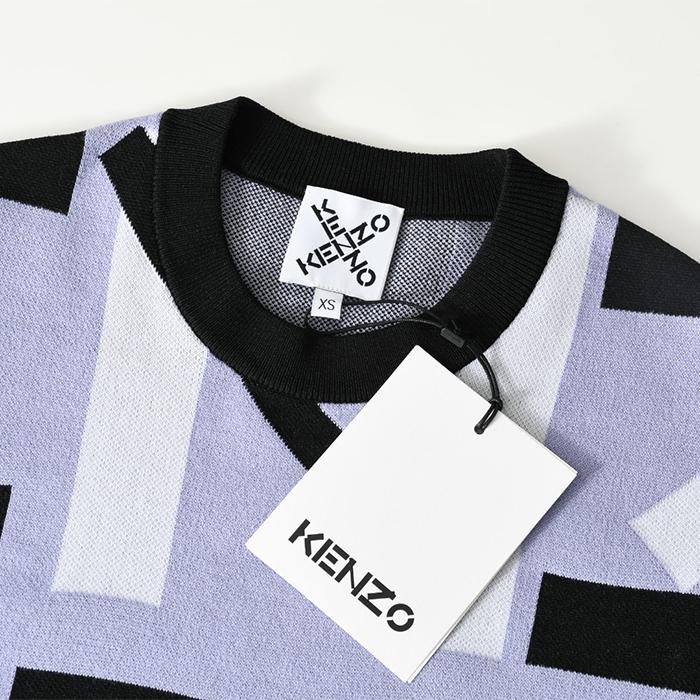美品 KENZO 半袖ニット size:M ケンゾー KENZO（ケンゾー） ニット 半袖 マルチロゴ FC52PU6923SB レディース
