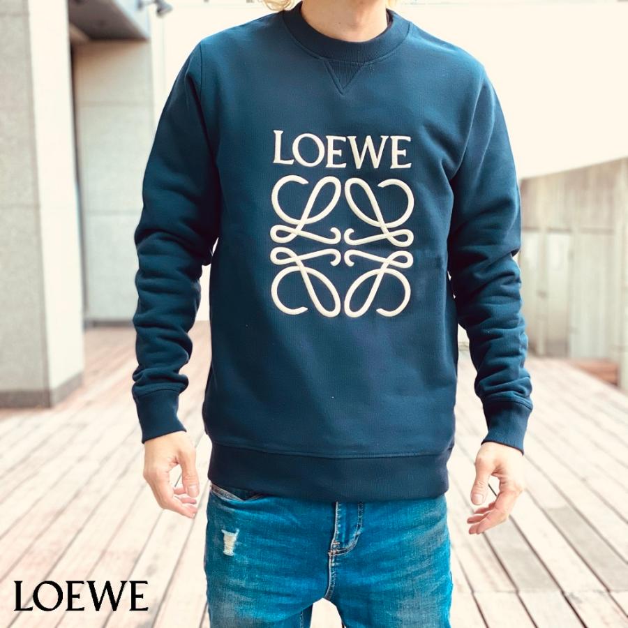 Loewe ロエベ アナグラム スウェット H526y24j02 Navy Blue ネイビー ブルー 長袖 トップス コットン メンズ トレーナー Loewe H526y24j02 セレクトショップ Felice Yahoo 店 通販 Yahoo ショッピング