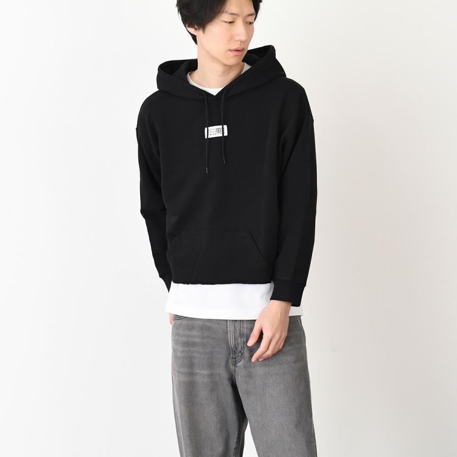 MM6 MAISON MARGIELA エムエムシックス メゾン マルジェラ パーカー スウェット S52GU0235 M25025 メンズ ユニセックス ブラック コットン 長袖 カジュアルの画像