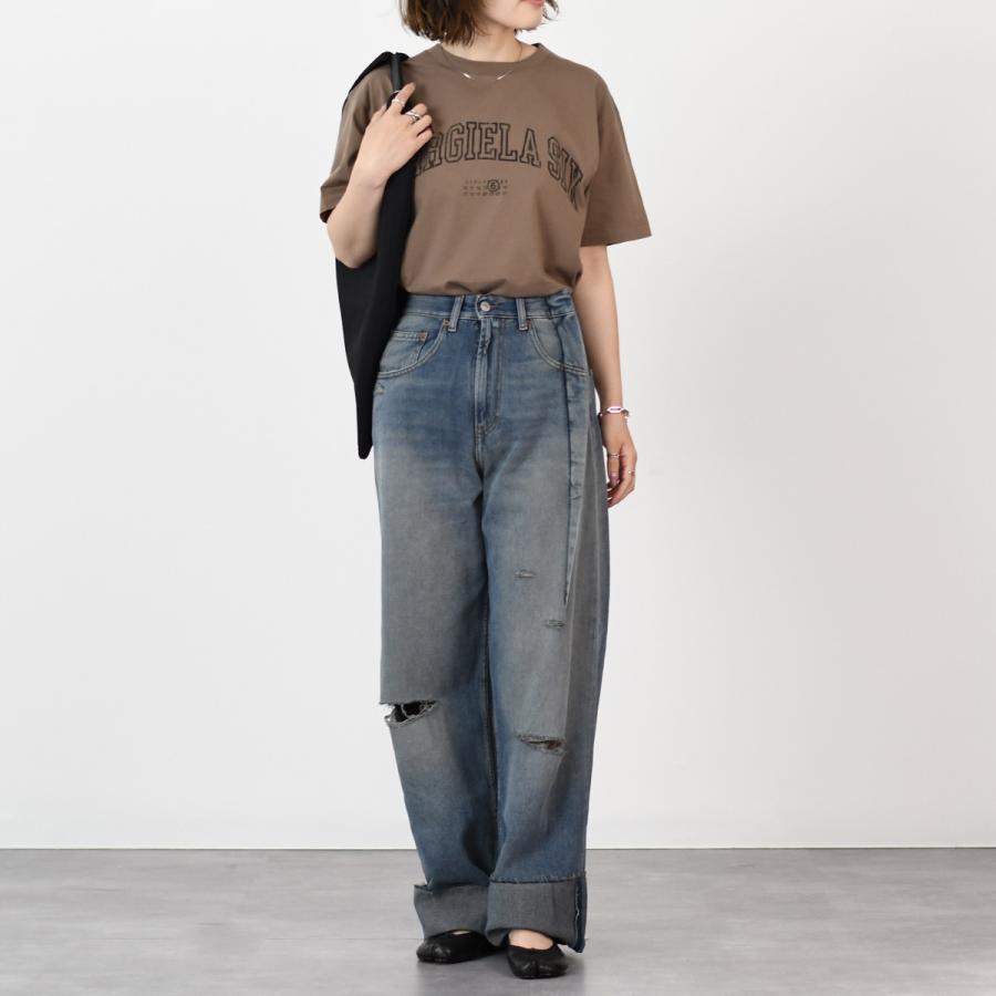 『MM6』エムエムシックス (40) カットオフ デニムベスト MM6 Maison Margiela ストーンウォッシュ デニムベスト | ブルー