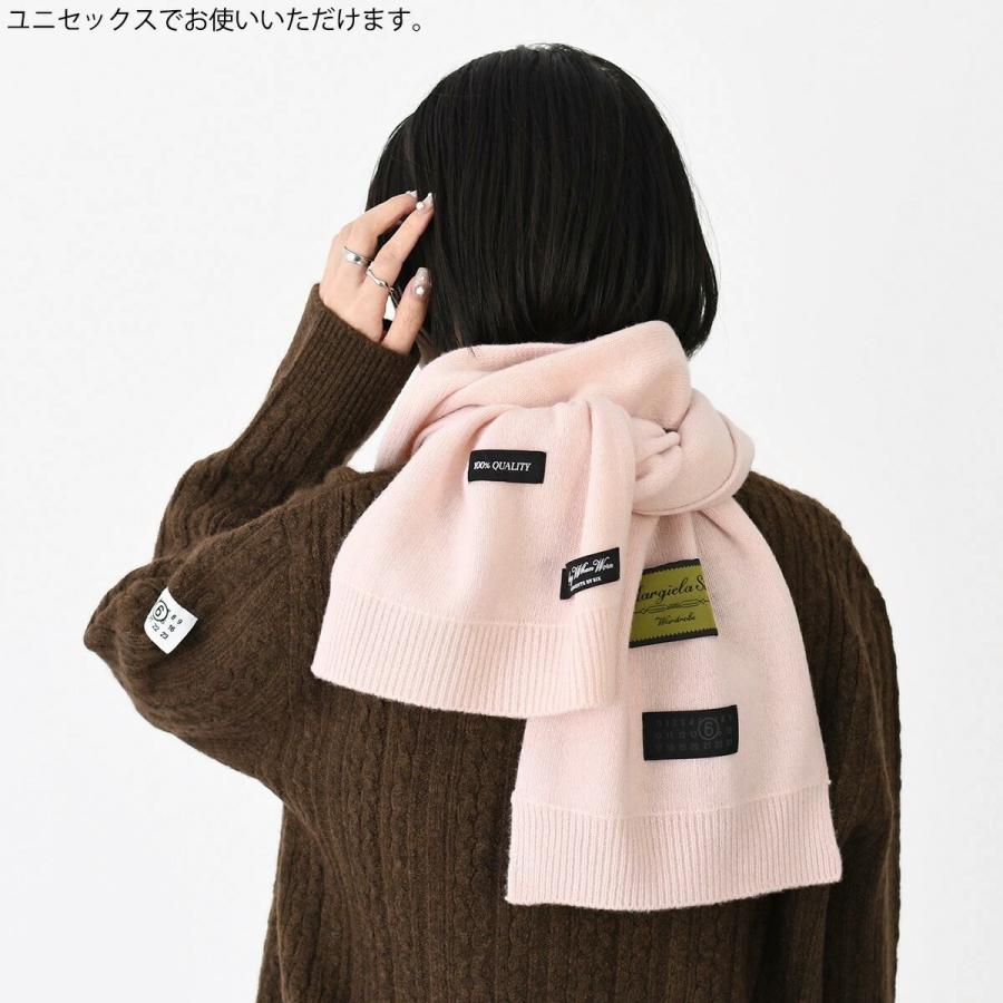 MM6 ウールスカーフ アイボリー MM6 【期間限定アウトレット】MM6 MAISON MARGIELA メゾン マルジェラ