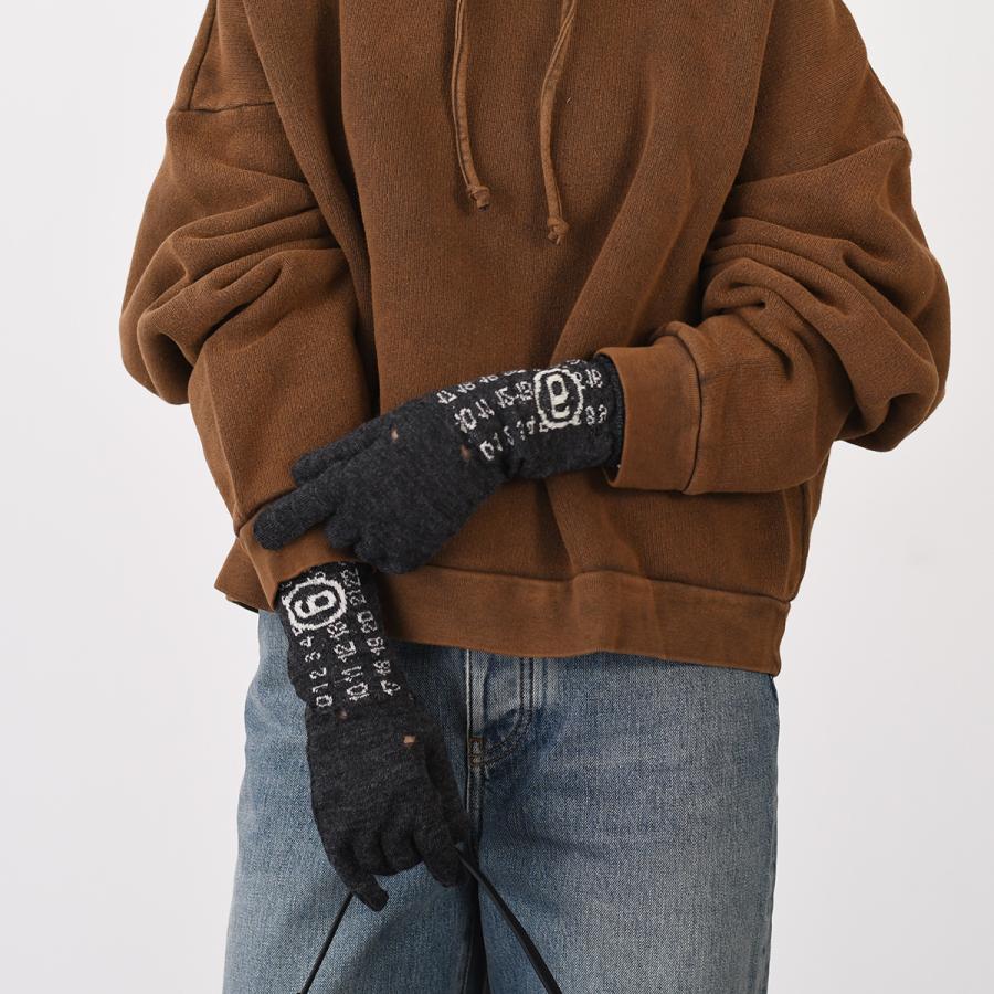 MM6 Maison Margielaマルジェラ ニットロゴ入り手袋 MM6 MAISON MARGIELA エムエムシックス メゾン マルジェラ 手袋