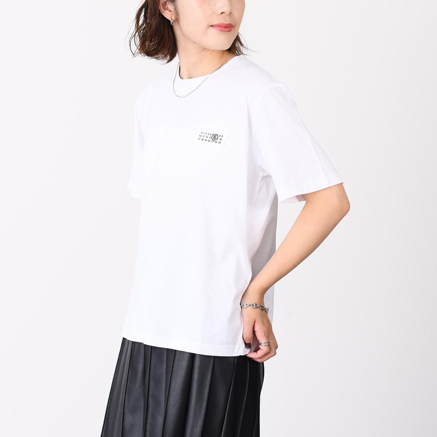 エムエムシックス MM6 テープドラベル 半袖Tシャツ 衣料品 トップス コットン レディース ホワイト系 S62GD0210M20115100L 【新品】 MM6 エムエムシックス メゾンマルジェラ Tシャツ S62GD0210 M20115
