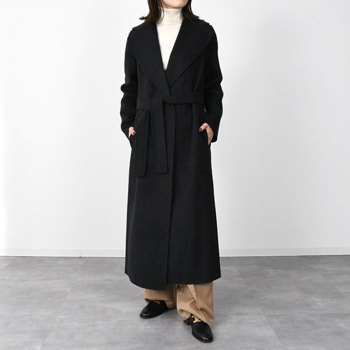 'S Max Mara　ヴァージンウールアンゴラダブルフェイス ハーフコート ポルド] ピュア ヴァージンウール ダブルフェイス コート, brown