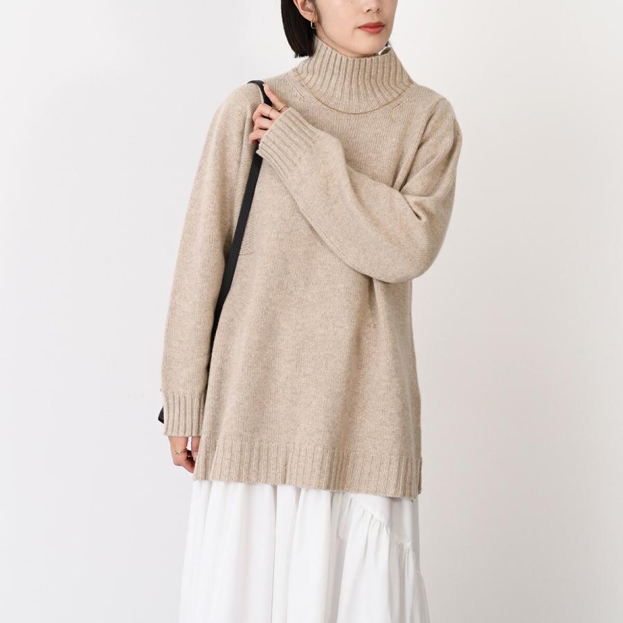 Max Mara マックスマーラ ニット ACETI オーバーサイズ カシミア タートルネック 1366022600 レディース BEIGE ベージュ ハイネック シンプル 秋冬 爆買の画像