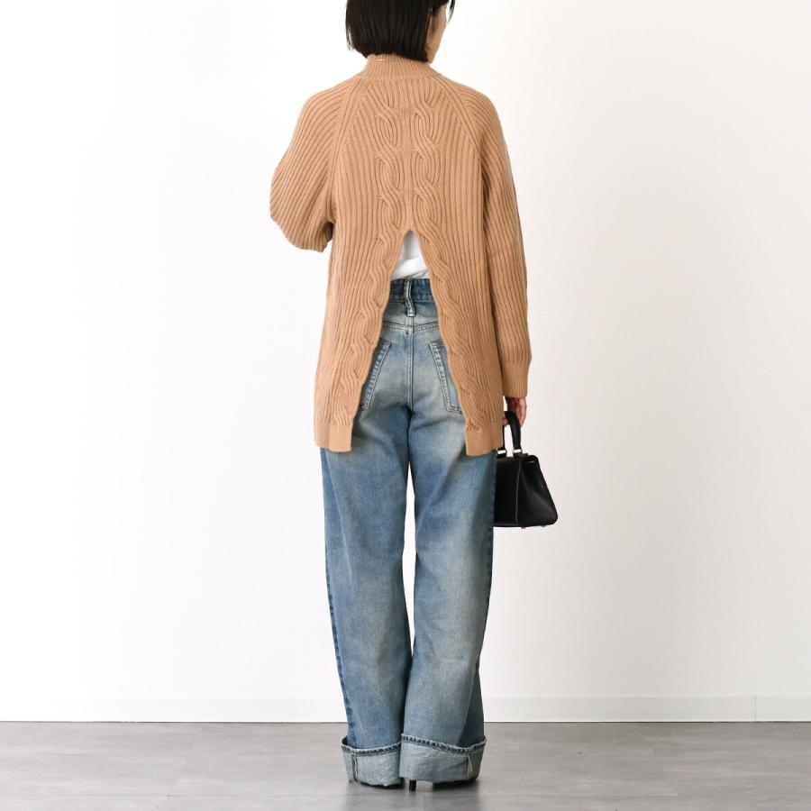 Max Mara マックスマーラ ニット ALCAZAR ウールカシミアニット 1366202600 レディース CAMEL キャメル ベージュ ケーブルニット ハイネック 爆買の画像