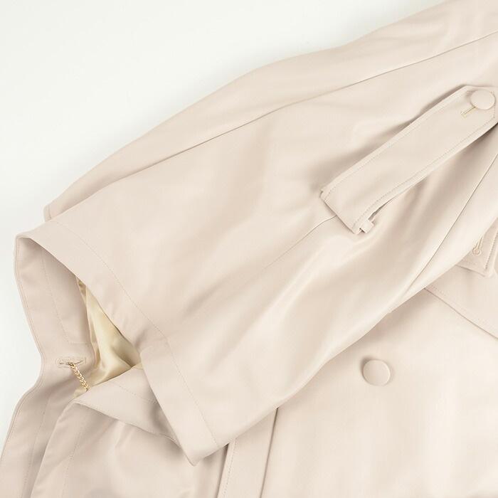 23年✨マックスマーラ CANNONE ダブルブレストサテンケープトレンチコート Max Mara】CANNONE サテン ダブルブレスト ケープ (Max Mara/ポンチョ