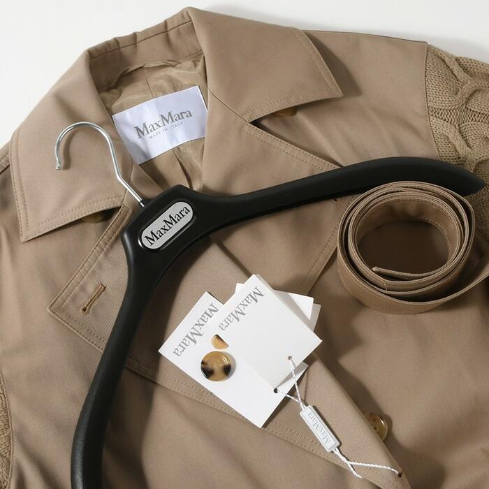 MAX MARA マックスマーラ コート アウター 1126014106 CICLADI チクラーディ トレンチコート ロングコート レディース キャメル ホワイト 秋 冬 ニット 春 爆買の画像