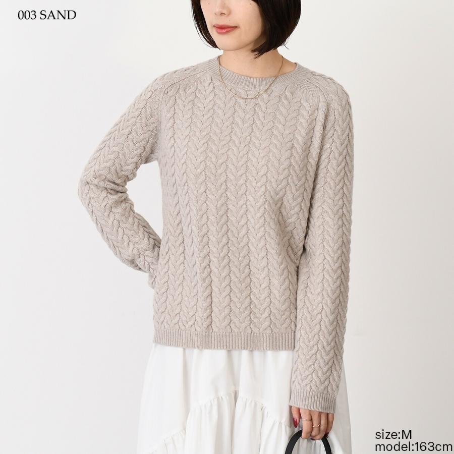 Max Mara ケーブル編みニットセーター XL MAXMARA STUDIO ウール カシミヤ ケーブル ニット VODKA (Max Mara