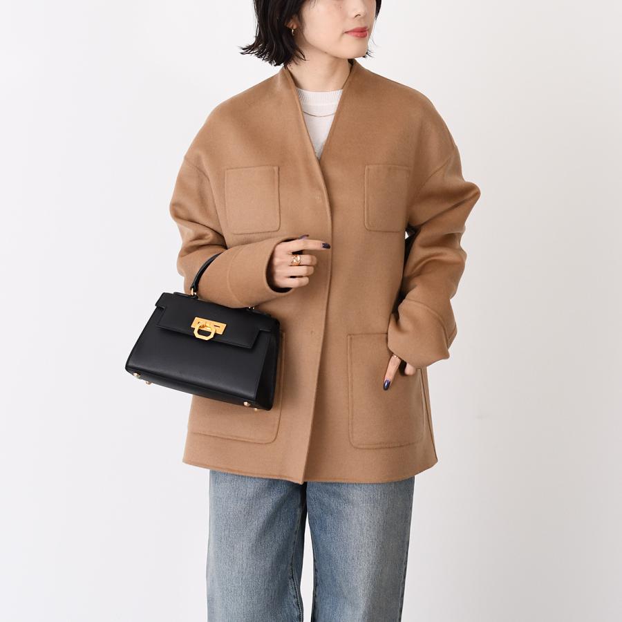 【美品】Max Mara STUDIO ノーカラージャケット ベージュ 38 Max Mara Studio マックスマーラ ストゥディオ アウター