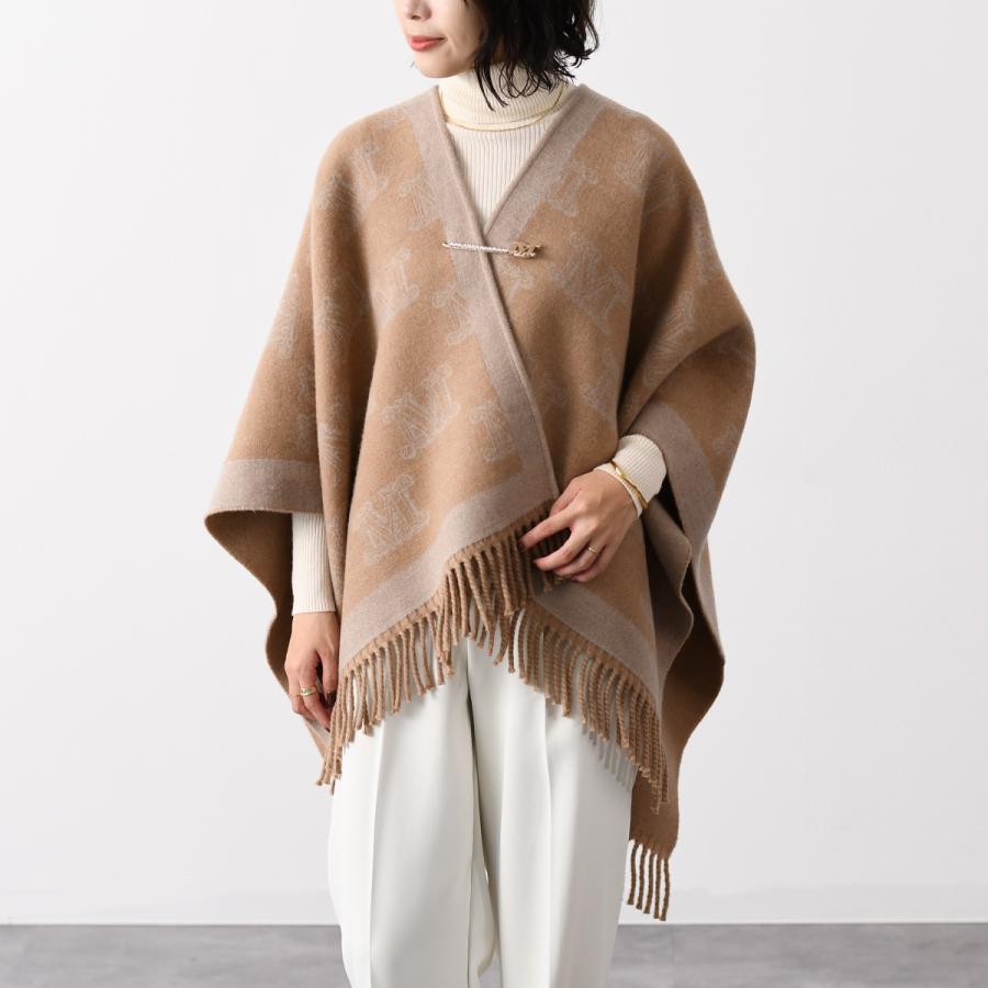 Max Mara マックスマーラ ポンチョ アウター FRINE ウール ジャ Max Mara マックスマーラ ポンチョ アウター FRINE ウール ジャ