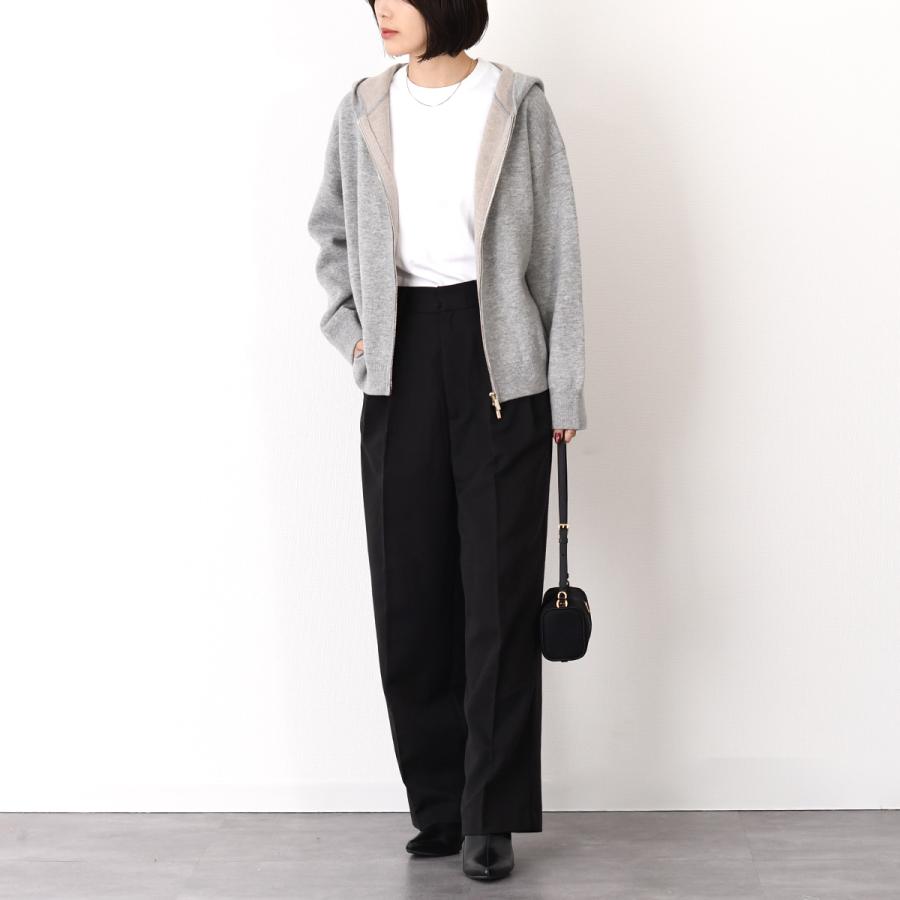 マックスマーラ　フード付きベージュウールジャケット M〜L マックスマーラ フード付きベージュウールジャケット M〜L