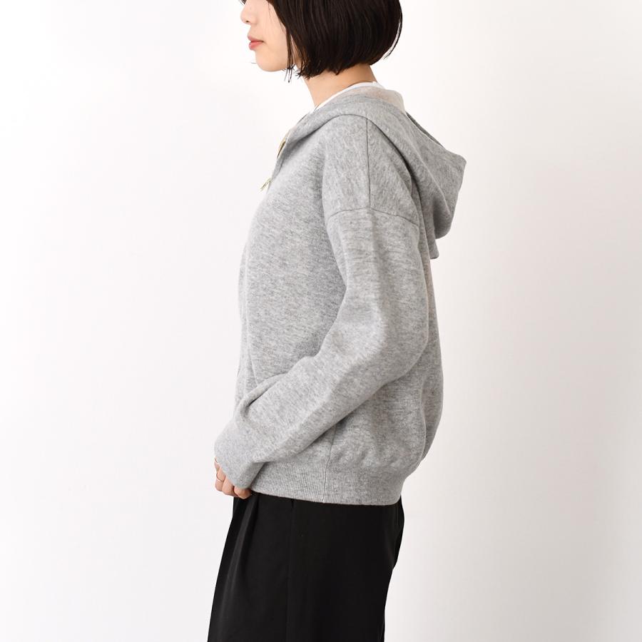 未使用 25AW S Max Mara エスマックスマーラ  クルト ウール カシミヤ フーディ ジップアップパーカー 2529346033 サイズM グレー レディース 古着 中古 USED Max Mara（マックスマーラ） パーカー KURT クルト ウール カシミヤ