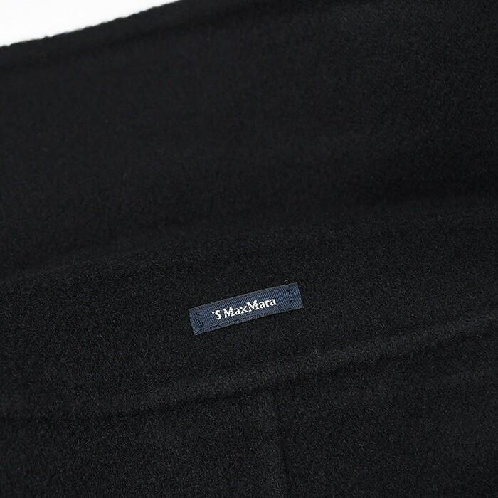 'S Max Mara アリ ウール ダブルフェイスミニスカート ブラック 38 アロナ] ピュア ヴァージンウール ダブルフェイス コート, black | Max