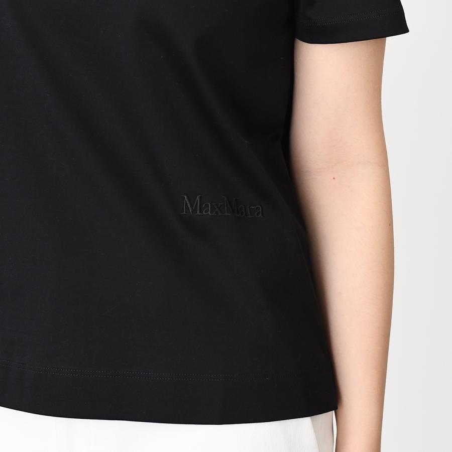 マックスマーラ MAX MARA Tシャツ MMDOG ピュアコットン クルーネック ジャージー ブラック 19460323 0006 010 Max Mara - マックスマーラ MAX MARA Tシャツ MMDOG ピュアコットン