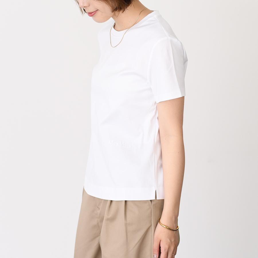 マックスマーラ MAX MARA Tシャツ MMDOG ピュアコットン クルーネック ジャージー ホワイト 19460323 0006 011WH Max Mara - マックスマーラ MAX MARA Tシャツ MMDOG ピュアコットン